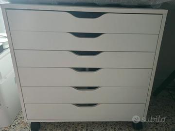 cassettiera con rotelle ikea  alex   