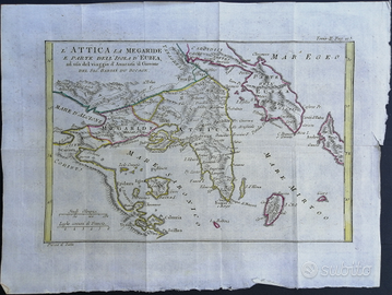 Carta de L' Attica e La Megaride, 1794 ca