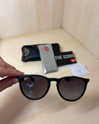 RAYBAN ERIKA occhiali da sole neri-grigi(scontrino