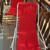 2 SEDIE SDRAIO METALLO E TELO IN PLASTICA