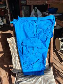 pantalone corto cargo blu/azzurro