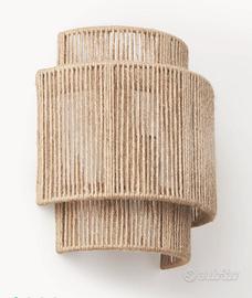 Lampada da parete in juta