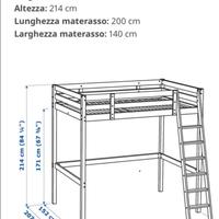 LETTO A SOPPALCO IKEA VRADAL 