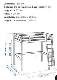 LETTO A SOPPALCO IKEA VRADAL 