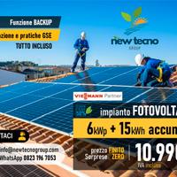 Impianto fotovoltaico 6kwp + 15kwh accumulo