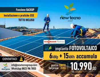Impianto fotovoltaico 6kwp + 15kwh accumulo