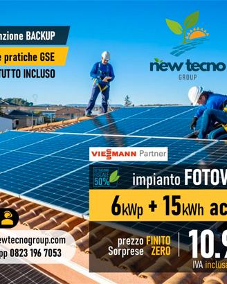 Impianto fotovoltaico 6kwp + 15kwh accumulo