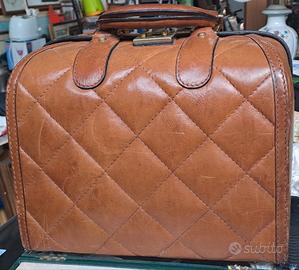 Borsa da Dottore Vintage Arfango in Pelle Marrone 