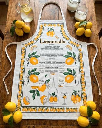 grembiule da cucina con ricetta limoncello 