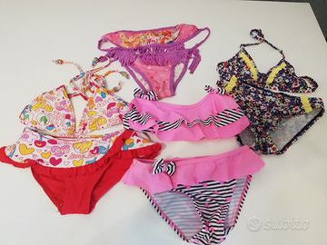 Costumi due pezzi 5/6 e 6/7 anni