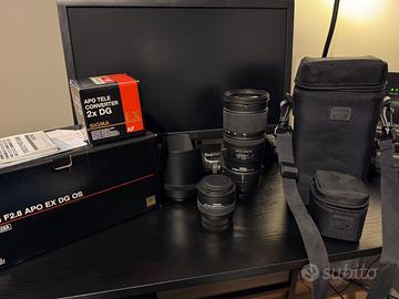 Sigma 70-200 F2.8 APO EX DG OS per Nikon + 2X