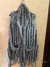giacca cardigan in  lapen e angora