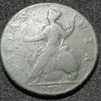 MONETA INGLESE GIORGIO III 1730 REGNO UNITO