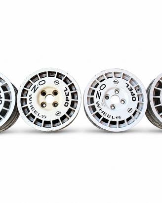 4 cerchi OZ Rally R14 4x100 ET48 originali Opel