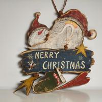 Decorazione legno Merry Christmas da porta  muro