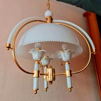 Murano Lampadario  Bianco Latte  Grande Nuovo