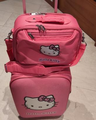 set trolley e beauty case originale Hello Kitty 