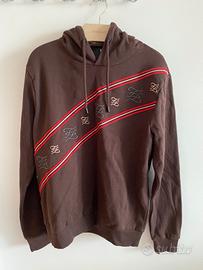 felpa con cappuccio  marrone fendi