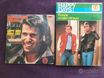 Happy Days Fonzie  libro e discò vinile 45 giri 