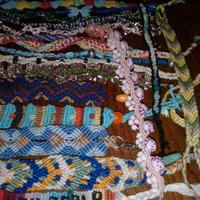 24 braccialetti in macramè usati e non