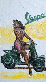 Pin - up in vespa del 1953.