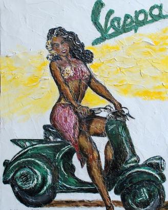 Pin - up in vespa del 1953.