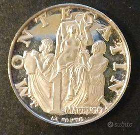 1 Marengo del sole Montecatini Argento 925