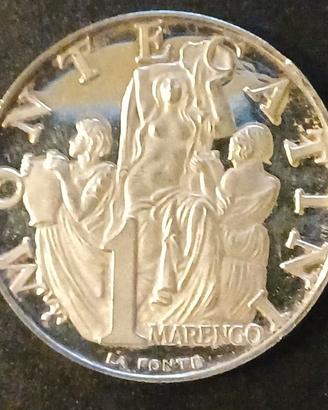 1 Marengo del sole Montecatini Argento 925