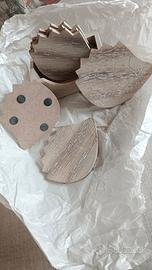 servizio sottobicchieri riccio