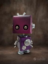 Robot steampunk legno metallo vintage industrial