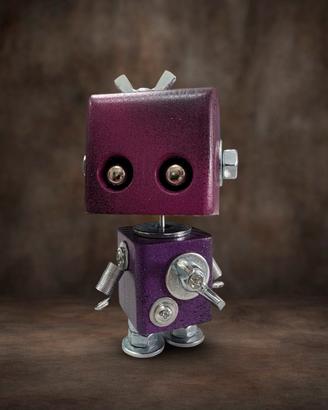 Robot steampunk legno metallo vintage industrial