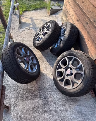 GOMME NVERNALI + CERCHI IN LEGA FIAT PANDA