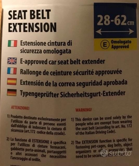 Estensione cintura di sicurezza omologata - Accessori Auto In vendita a  Brescia