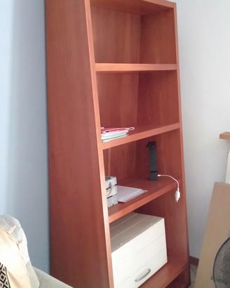 libreria in legno tamburato