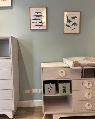 Cassettiera comò fasciatoio settimino