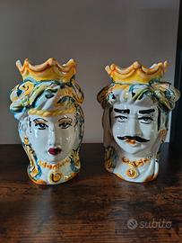 Testa di Moro Siciliana 14cm - Ceramica di Caltagi