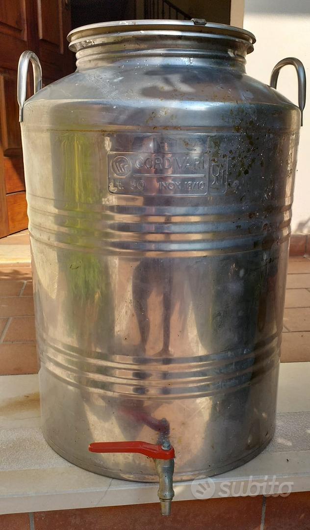 Contenitore olio Acciaio Inox 50 l con rubinetto - Arredamento e Casalinghi  In vendita a Teramo