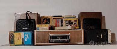 Lettore Stereo 8 vintage Sarem con cassette