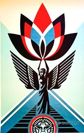 Litografia offset (OBEY) "Lotus Angel" Shepard F.