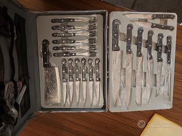 coltelli in kit con valigetta
