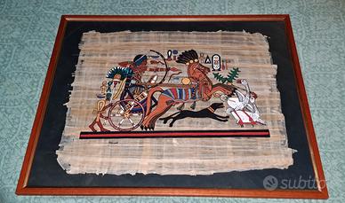 Papiro Egizio Originale dipinto a mano firmato