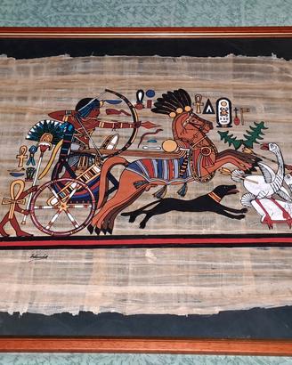 Papiro Egizio Originale dipinto a mano firmato