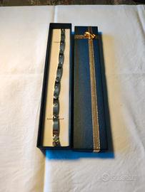 Bracciale uomo con  inserti bruniti