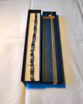 Bracciale uomo con  inserti bruniti