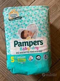 Pampers baby dry 5 pacco singolo  nuovo