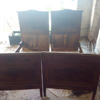 Letto matrimoniale in noce stile piemontese