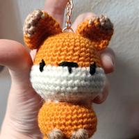 Portachiavi Volpe Amigurumi pupazzo accessorio mor