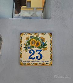 Piastrella targa civico casa numero personalizzata