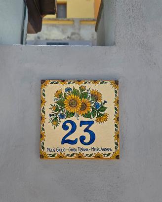 Piastrella targa civico casa numero personalizzata