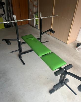 Panca Multifunzione LineaFlex con Manubri e Pesi